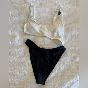 Forever 21 Black & White One-Piece Swimsuit